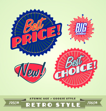 Sale Labels retro style vector 01 Retro style Retro font labels label   