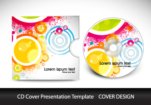 Colorful CD Cover presentation elements vector set 05 presentation elements element colorful cd   