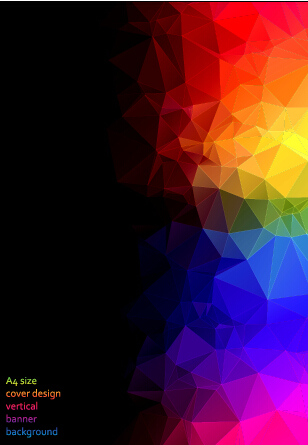 Colored polygonal elements vector background 03 Vector Background polygonal elements element colored   
