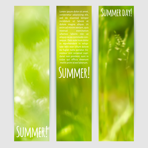 blurred green summer banner vector 01 summer green blurred banner   