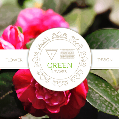 Labels with flower blurs background vector 01 labels flower blurs background   