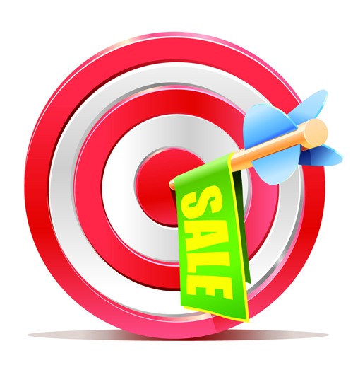 Red Target Aim with Darts elements vector 04 target red elements element darts Aim   