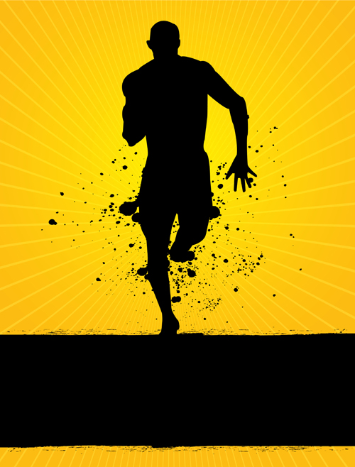 Set of Running people vector 02 running people   