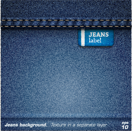 Jeans fabric vector backgrounds art 05 jeans fabric   