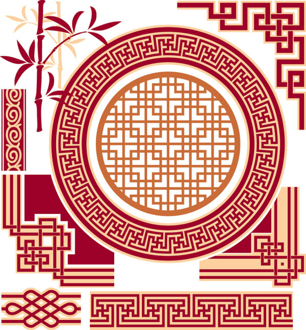 Chinese style floral decorative elements 03 style elements element decorative decor chinese   