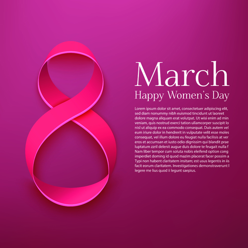8 March womens day background set 07 vector womens day background 8 March   