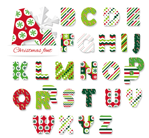 Christmas pattern with alphabets vector pattern christmas alphabets   