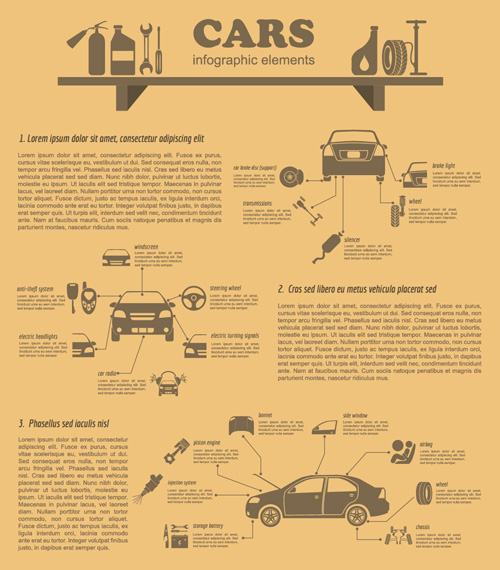 Creative car service infographics template vector 06 template infographic creative car   