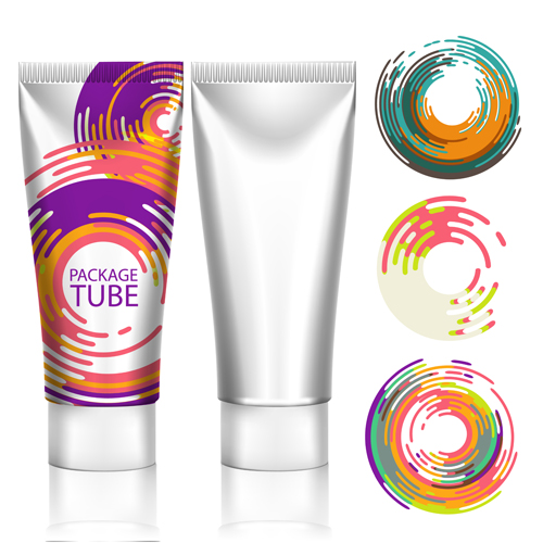 Cosmetics packages tube blank vector 06 tube packages cosmetics blank   