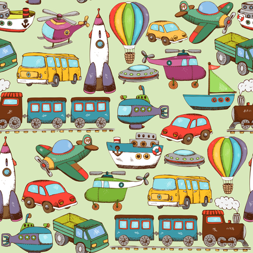 Retro children Toys seamless pattern vector toys seamless Retro font pattern vector pattern children   