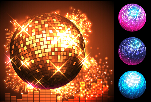 Disco night party neon background vector 06 party night neon disco background   