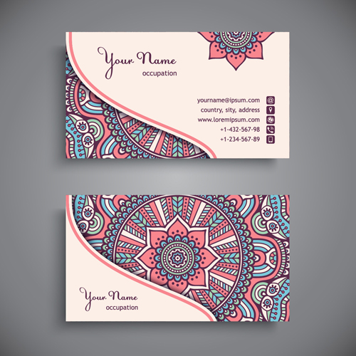 Ethnic decorative elements business card vector 06 ethnic decorative card vector business card business   
