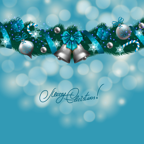 Christamas garland with halation background vector 02 halation Garland Christamas background   