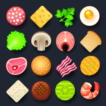 Vivid food icon design vector 03 icons icon food   
