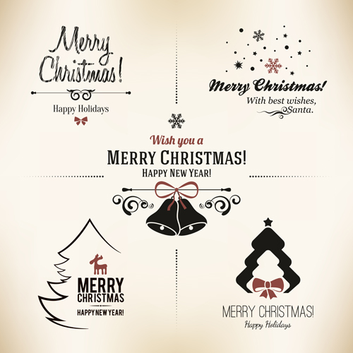 2014 Christmas logos creative design vector 01 logos logo creative christmas 2014   