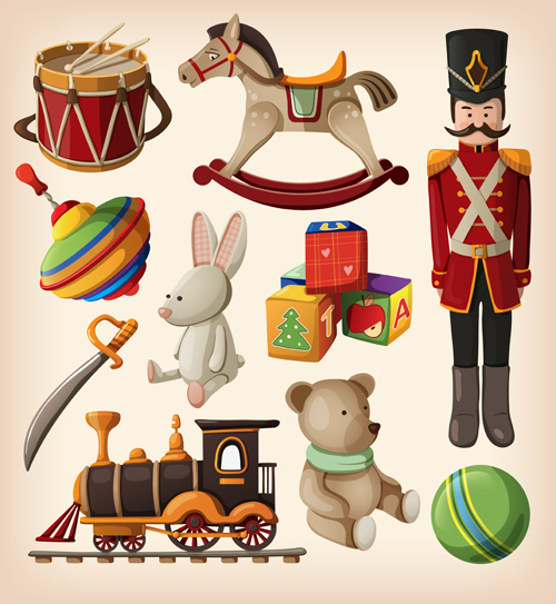 Shiny children Toys vector illustration vector 03 toys shiny illustration children   