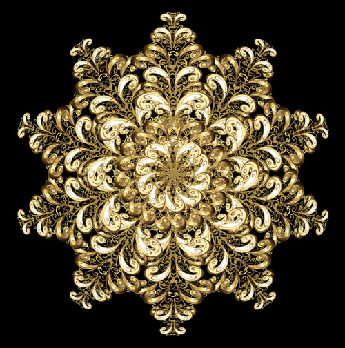 Floral golden pattern vector pattern golden floral   