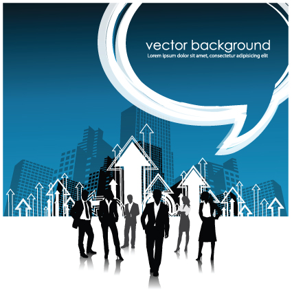 Set of Business talk vector backgrounds art 05 Business talk business   