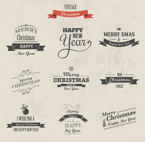 2014 Christmas logos creative design vector 02 sign creative christmas 2014   