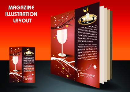Magazine pages and cover layout design vector 06 page magazine layout cover   