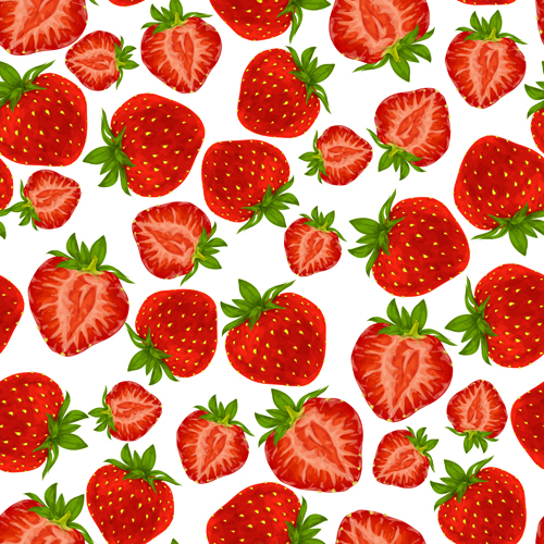 Strawberry pattern seamless vector strawberry seamless pattern   