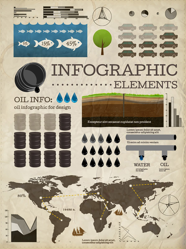 Set of Business infographics elements vector 02 infographics elements element business   