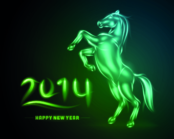 Fire horse 2014 design vector 01 horse fire   