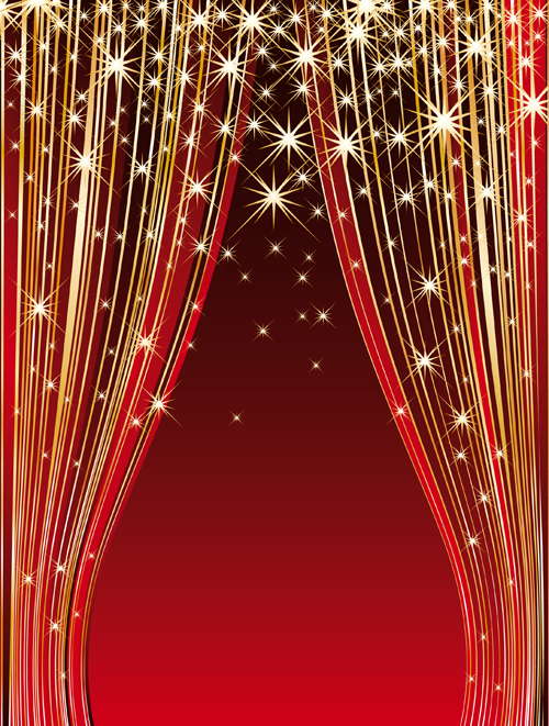 Red Stage Curtain design vector graphic 01 stage red curtain   