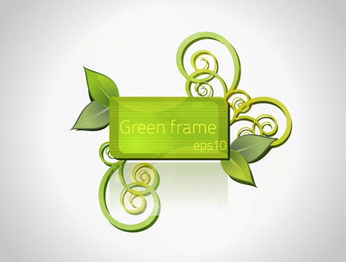 Green floral frame vector set 04 green floral frame floral   