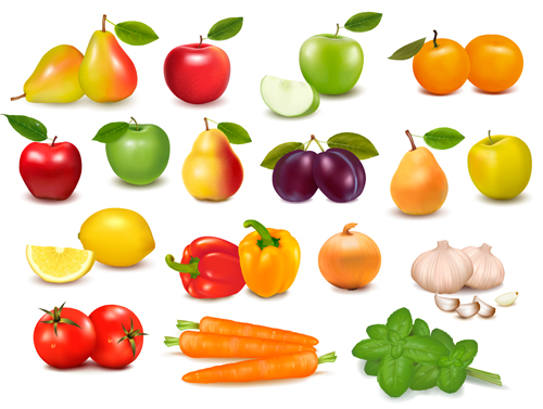 Vegetables and Fruit design elements vector vegetables vegetable fruit elements element   