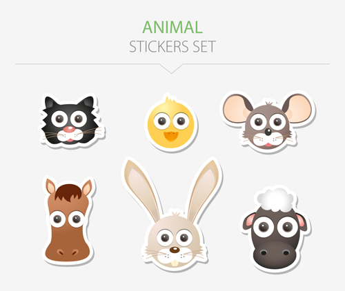 Animal stickers set vector 05 stickers Animal Animal stickers set vector 05 stickers Animal