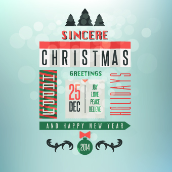 Vintage style 2014 christmas background vector 03 Vintage Style vintage style christmas background vector background   