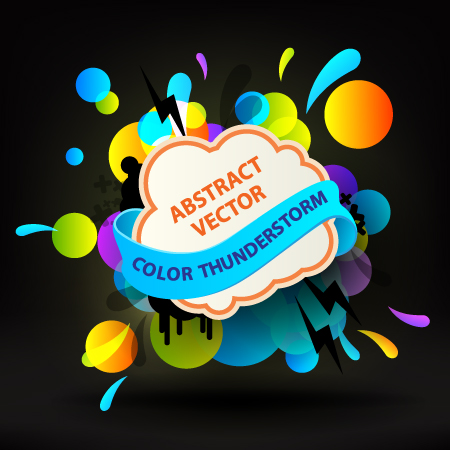 Bright colored elements and labels vector 01 labels label elements element colored bright   