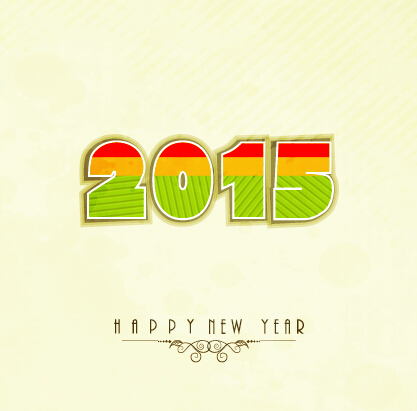2015 new year theme vector material 05 theme new year material 2015   