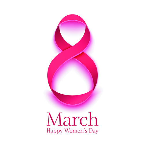 8 March womens day background set 08 vector womens day background 8 March   