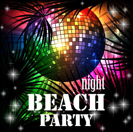 Disco night party neon background vector 04 party night neon background   