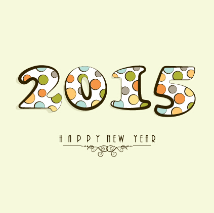 2015 new year theme vector material 04 theme new year material 2015   
