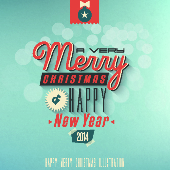 Vintage style 2014 christmas background vector 02 Vintage Style vintage christmas background vector background 2014   