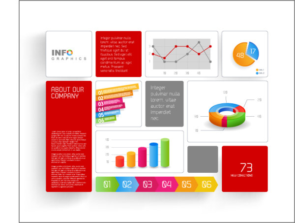 Colored elements infographic vector infographic elements element colored   