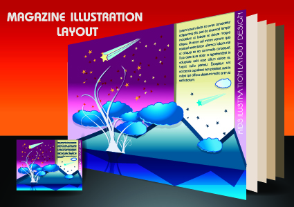 Magazine pages and cover layout design vector 07 magazine layout cover   