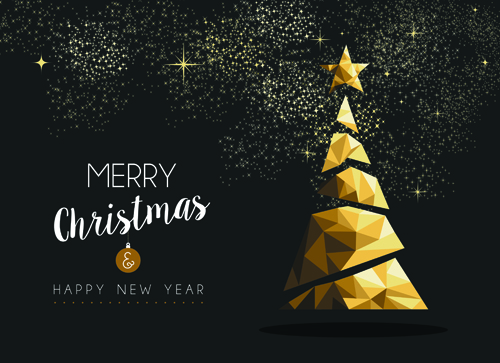 Geometric christmas tree with dark background tree geometric dark christmas background   