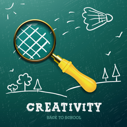 Creativity school design vector background 04 Vector Background school creativity   