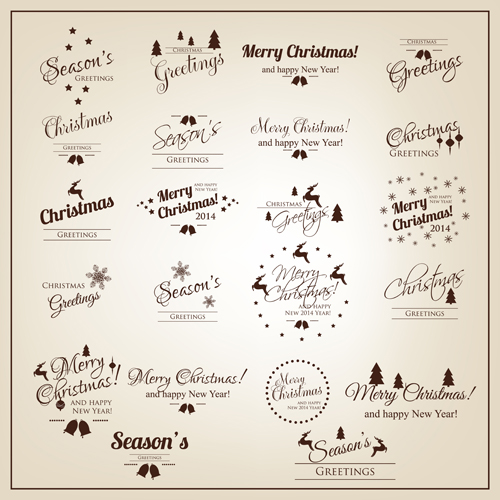 2014 Christmas logos creative design vector 03 logos logo creative christmas 2014   