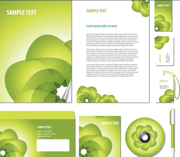 Green cover of Corporate Accessories vector green cover corporate accessories   