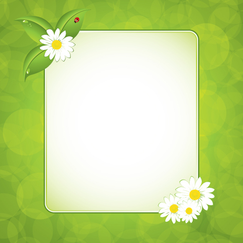 Green floral frame vector set 01 green floral frame floral   