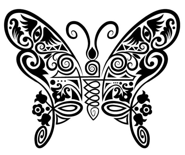 Hand drawn Butterfly Decoration Pattern vector pattern hand drawn decoration butterfly   