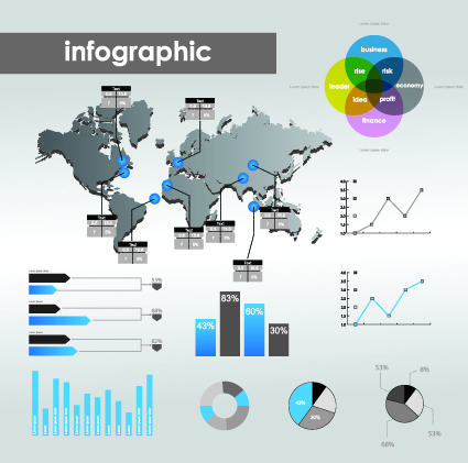 Infographic and elements vector set 01 infographic elements element   