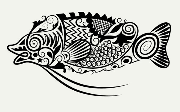 Cute Hand drawn Fish Decoration Pattern vector pattern hand drawn fish decoration cute   