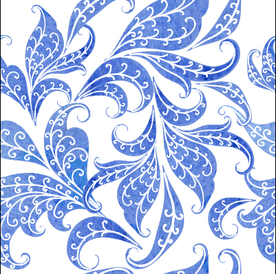 Beautiful blue floral vector seamless pattern 02 seamless pattern floral blue beautiful   