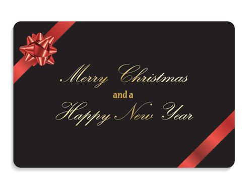 Christmas gift cards with ribbon vector set 07 ribbon gift christmas cards   